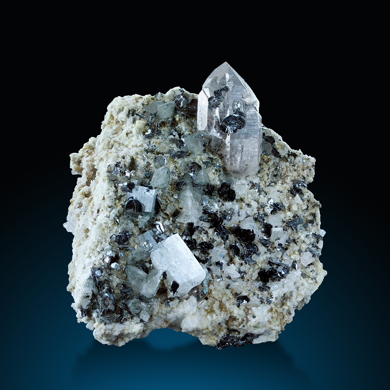 Rock Crystal Iron Rose & Adularia