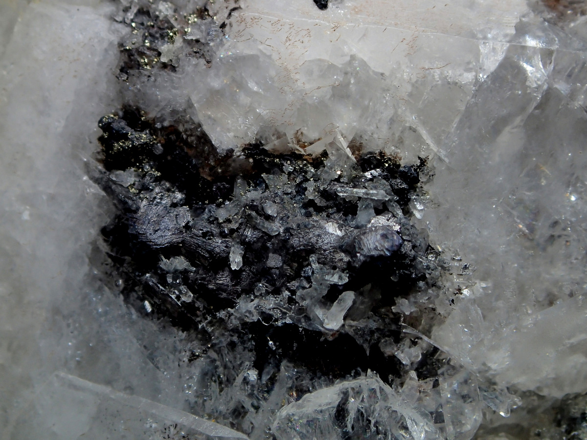 Anglesite With Galena Inclusions