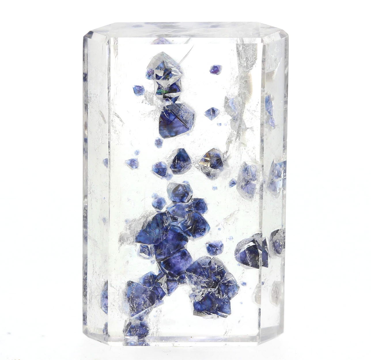Fluorite & Quartz Facet