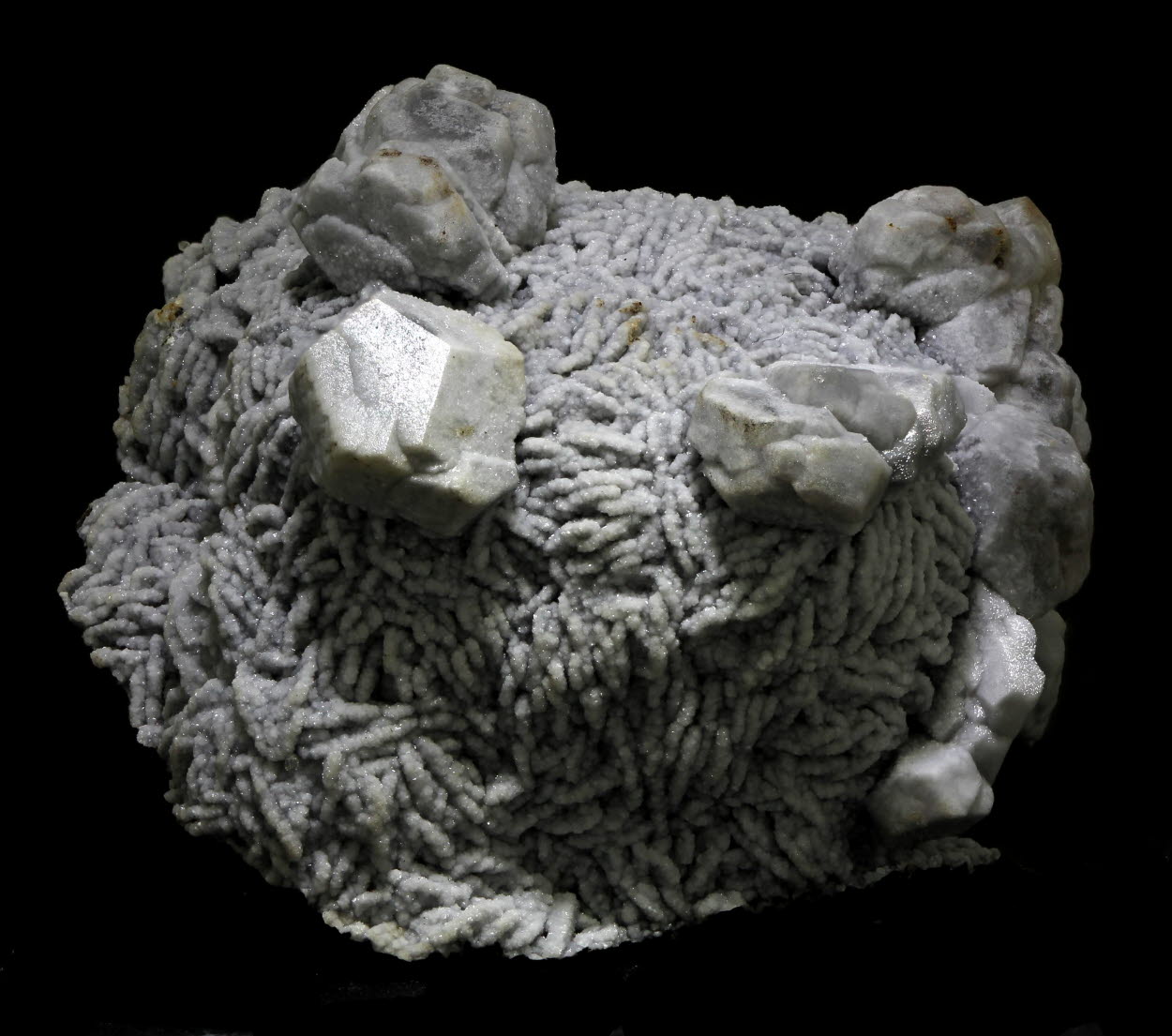 Calcite With Aragonite On Siderite