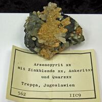 Arsenopyrite With Sphalerite & Ankerite