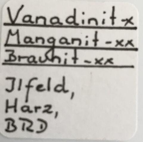 Label Images - only: Vanadinite & Braunite