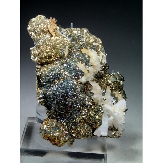 Calcite & Baryte On Pyrite