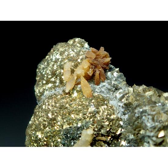 Calcite & Baryte On Pyrite